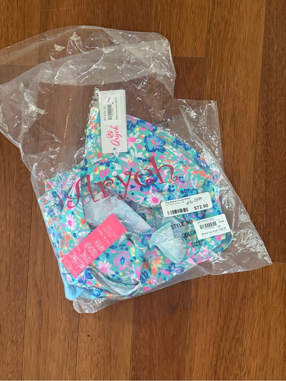 New Aryeh brand Floral Esther Racerback Dress with shorts shorties  UPF 50 - Picture 5 of 8